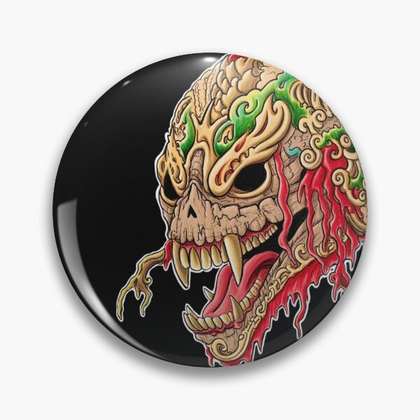 Item preview, Cool retro horror Heavy Metal monster flaming evil creature design artwork illustration designed and sold by Vintage Designs +.
