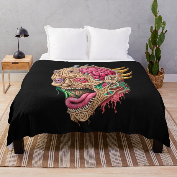 Item preview, Cool retro horror Heavy Metal monster flaming evil creature design artwork illustration designed and sold by Vintage Designs +.
