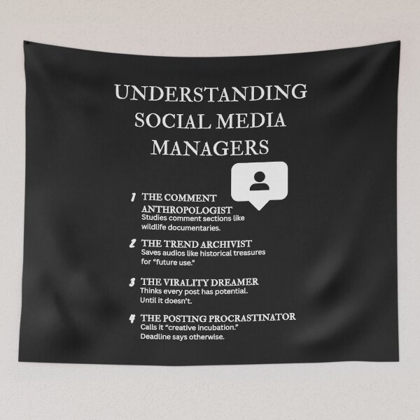 Item preview, Understanding Social Media Managers – Digital Life, Analog Stress – Black designed and sold by PsyFlow35.