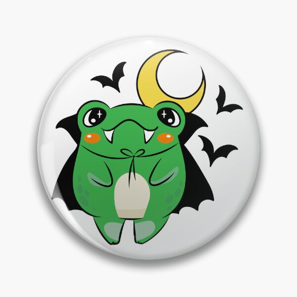 Item preview, Magical Vampire Frog Under Moon – Cute Kawaii Nocturnal Fantasy Art for Frog Lovers designed and sold by Charaff.