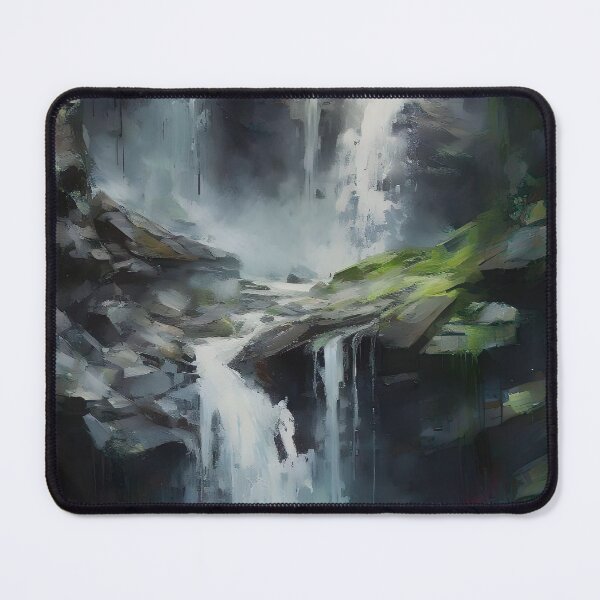 Item preview, Waterfall Landscape Oil Painting, Waterfall poster, Nature Painting, Waterfall Landscape Wall Art, Waterfall Printable Wall Art designed and sold by SavageVision.