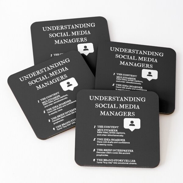 Item preview,  Understanding Social Media Managers – Humor for Online Professionals – Black designed and sold by PsyFlow35.