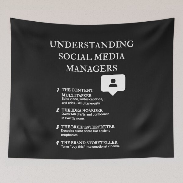 Item preview,  Understanding Social Media Managers – Humor for Online Professionals – Black designed and sold by PsyFlow35.
