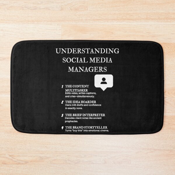 Item preview,  Understanding Social Media Managers – Humor for Online Professionals – Black designed and sold by PsyFlow35.