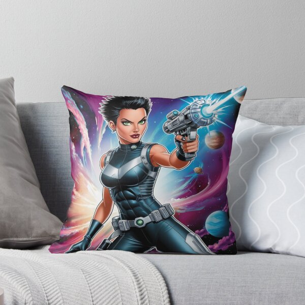 Item preview, Female space hero scifi adventurer artwork illustration designed and sold by Vintage Designs +.
