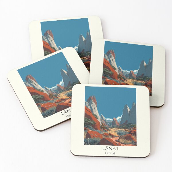 Item preview, Lānaʻi Hawaii Red Canyon | Island Landscape Art Print designed and sold by TuncGK.