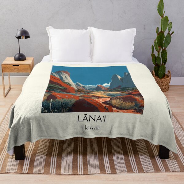 Item preview, Lānaʻi Hawaii Red Canyon | Island Landscape Art Print designed and sold by TuncGK.