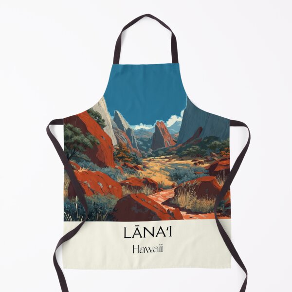 Item preview, Lānaʻi Hawaii Red Canyon | Island Landscape Art Print designed and sold by TuncGK.