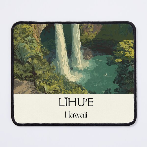 Item preview, Līhuʻe Kauaʻi Waterfall | Lush Rainforest Jungle Art Print designed and sold by TuncGK.