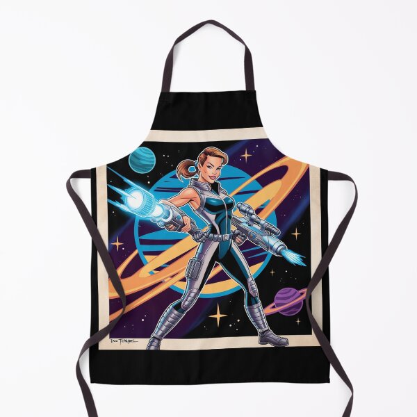 Item preview, Ilustración artística de una heroína espacial aventurera de ciencia ficción designed and sold by Vintage Designs +.
