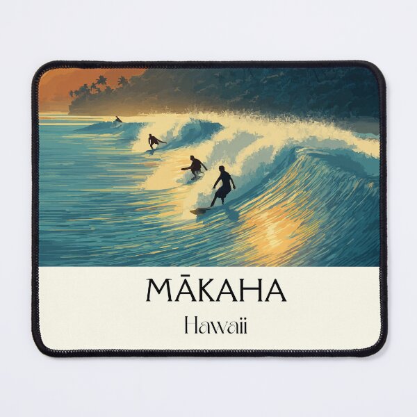 Item preview, Mākaha Oʻahu Surfing | Big Wave Ocean Art Print designed and sold by TuncGK.