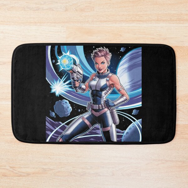 Item preview,  Female space hero scifi adventurer artwork illustration designed and sold by Vintage Designs +.