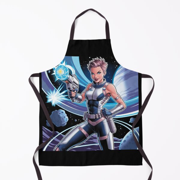 Item preview, Ilustración artística de una heroína espacial aventurera de ciencia ficción designed and sold by Vintage Designs +.
