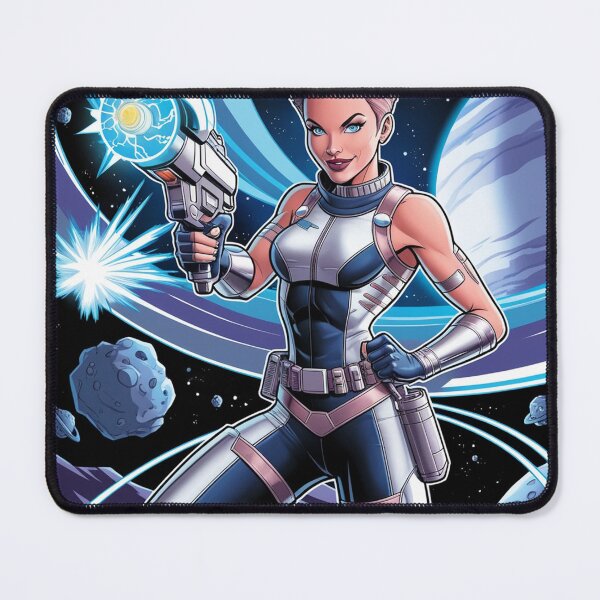 Item preview,  Female space hero scifi adventurer artwork illustration designed and sold by Vintage Designs +.