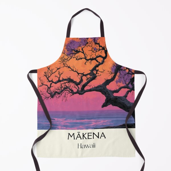 Artikelvorschau, Mākena Maui Hawaii Sonnenuntergang | Bunter Strandbaum Kunstdruck entworfen und verkauft von TuncGK.