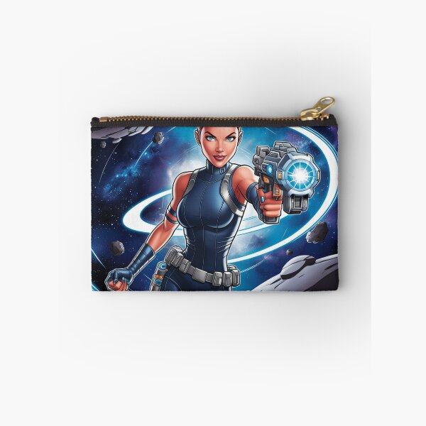 Item preview, Female space hero scifi adventurer artwork illustration designed and sold by Vintage Designs +.