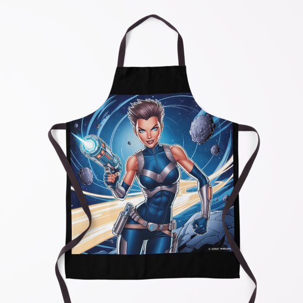 Item preview, Ilustración artística de una heroína espacial aventurera de ciencia ficción designed and sold by Vintage Designs +.