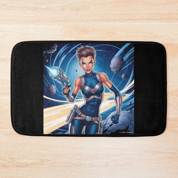 Item preview,  Female space hero scifi adventurer artwork illustration designed and sold by Vintage Designs +.