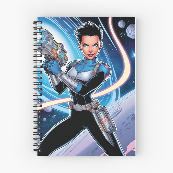 Item preview, Female space hero scifi adventurer artwork illustration designed and sold by Vintage Designs +.