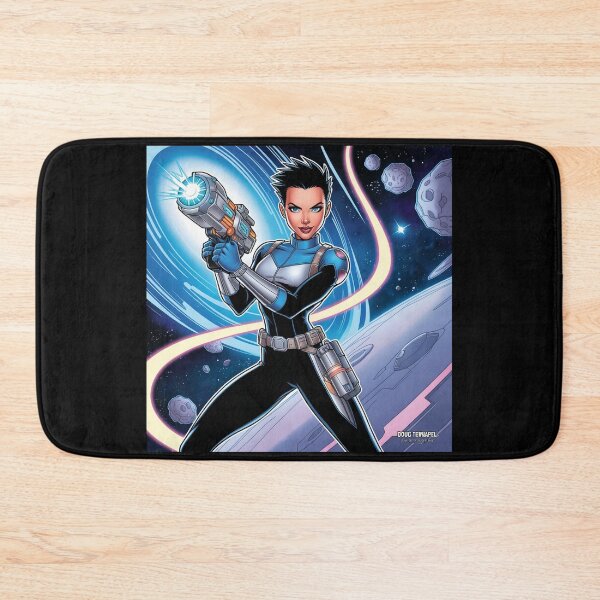 Item preview, Female space hero scifi adventurer artwork illustration designed and sold by Vintage Designs +.