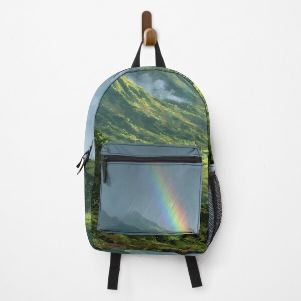 Item preview, Mānoa Valley Oʻahu Hawaii | Lush Rainbow Art Print designed and sold by TuncGK.