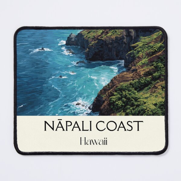 Item preview, Nāpali Coast Kauaʻi Hawaii | Emerald Sea Cliffs Art Print designed and sold by TuncGK.