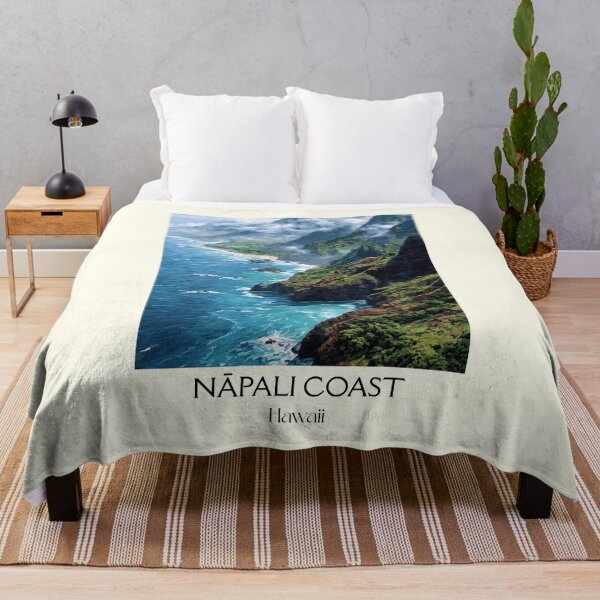 Item preview, Nāpali Coast Kauaʻi Hawaii | Emerald Sea Cliffs Art Print designed and sold by TuncGK.