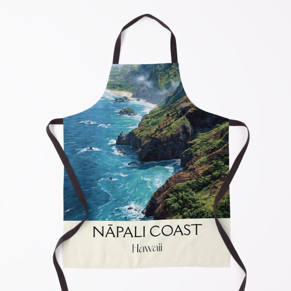 Item preview, Nāpali Coast Kauaʻi Hawaii | Emerald Sea Cliffs Art Print designed and sold by TuncGK.