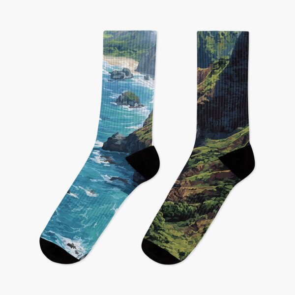 Item preview, Nāpali Coast Kauaʻi Hawaii | Emerald Sea Cliffs Art Print designed and sold by TuncGK.