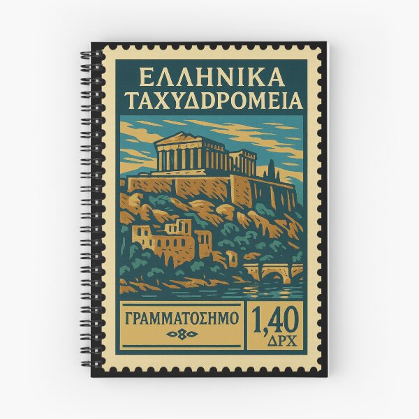 Item preview, Greece – Vintage Postage Stamp Illustration (Acropolis of Athens) designed and sold by Travellerz.
