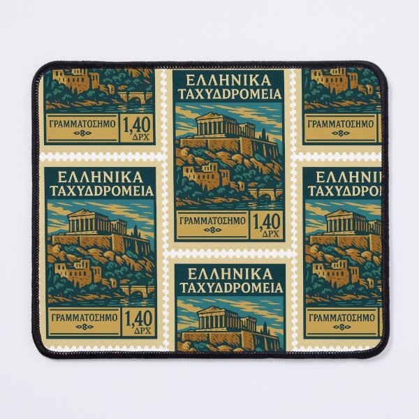 Item preview, Greece – Vintage Postage Stamp Illustration (Acropolis of Athens) designed and sold by Travellerz.