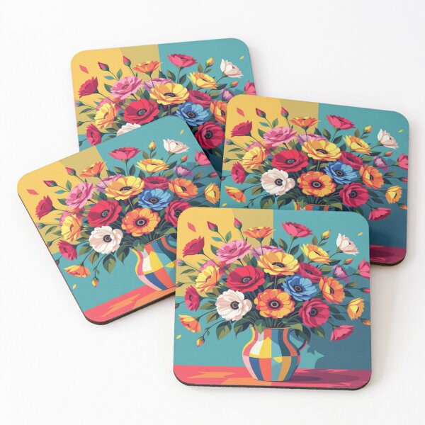 Item preview, Bold Bouquet – A splendid display of color in digital harmony between stripes, blossoms & color blocks designed and sold by FotoworldEdel.
