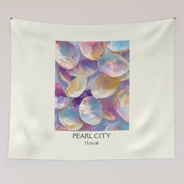 Item preview, Pearl City Oʻahu Hawaii | Abstract Iridescent Art Print designed and sold by TuncGK.