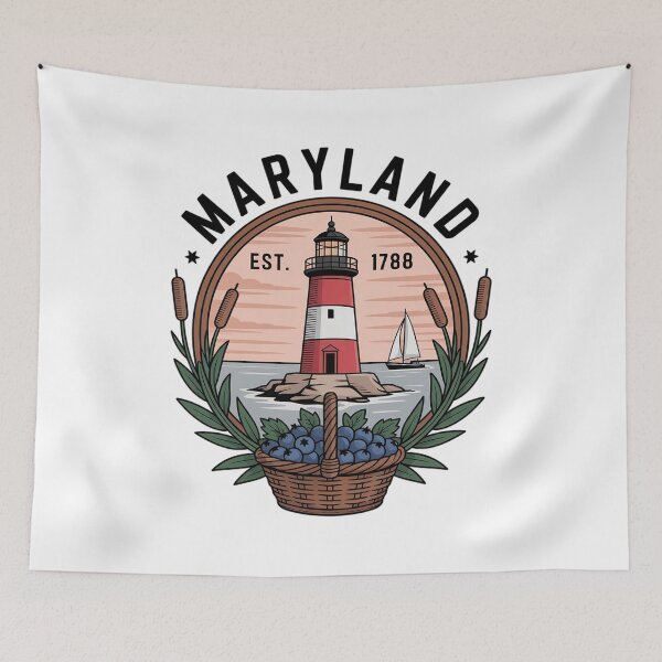 Item preview, Maryland State 1788 Sailboat Lighthouse Bay designed and sold by RayArmstrong.
