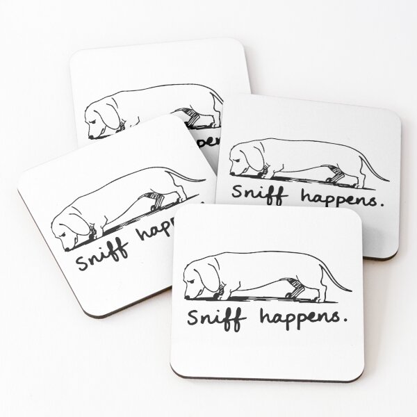 Item preview, Sniff Happens Dachshund line art sniffing ground designed and sold by Tong4130.