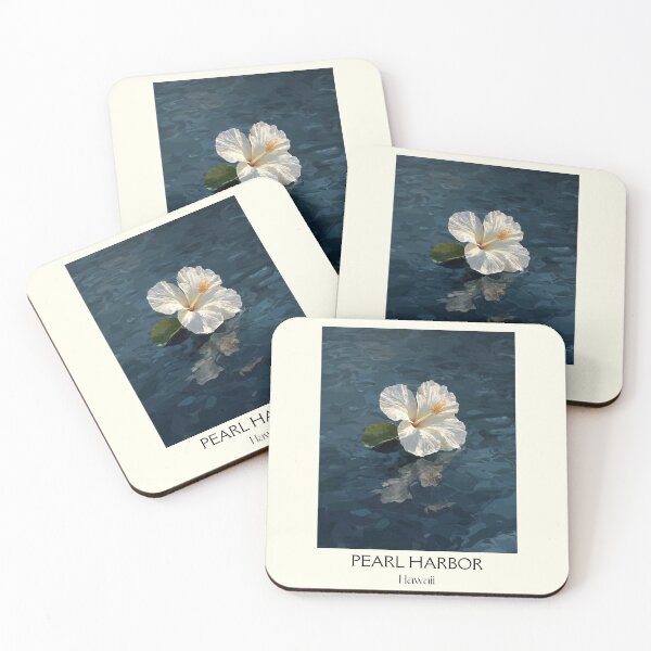 Item preview, Pearl Harbor Oʻahu Hawaii | White Hibiscus Art Print designed and sold by TuncGK.