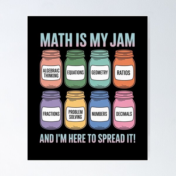 Item preview, Math is My Jam I'm Here to Spread Funny Math Teacher Tie Dye designed and sold by HaileyRobel.
