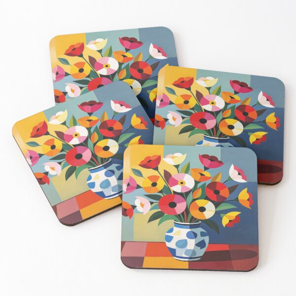 Item preview, Bold Bouquet – A splendid display of color in digital harmony between stripes, blossoms & color blocks designed and sold by FotoworldEdel.