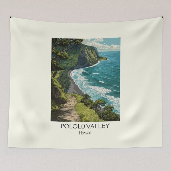 Artikelvorschau, Pololū Valley Hawaii Aussichtspunkt | Big Island Kunstdruck entworfen und verkauft von TuncGK.