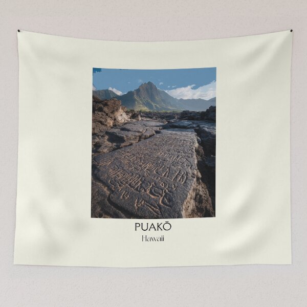Item preview, Puakō Hawaii Petroglyph Shore | Big Island Art Print designed and sold by TuncGK.
