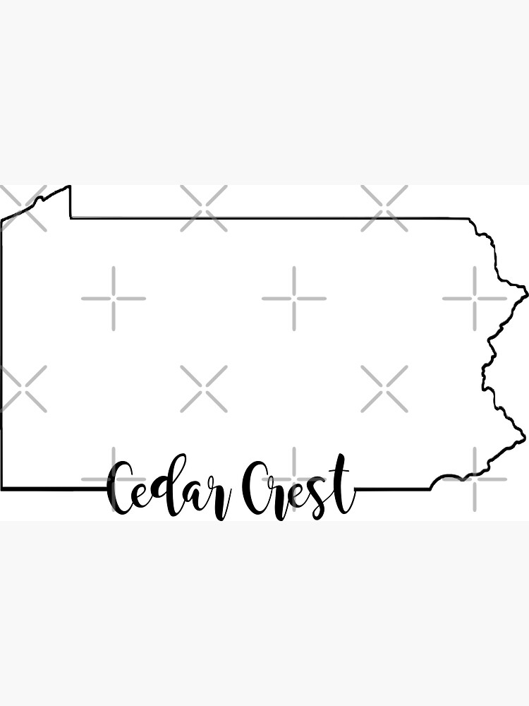 "Cedar Crest College PA Map" by sflissler Redbubble