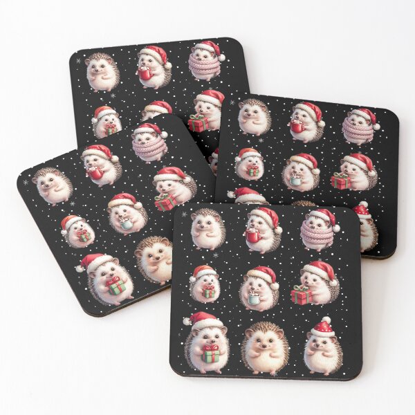Item preview, Funny Christmas little Hedgehogs Design designed and sold by ketkacreations.