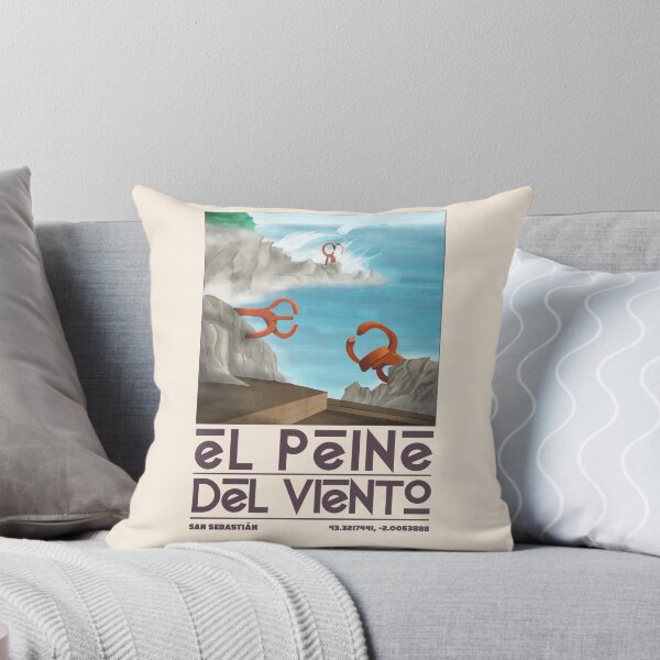 Item preview, Cartel de viaje vintage El Peine del Viento – Retro San Sebastián Costa del País Vasco designed and sold by JDP--Designs.