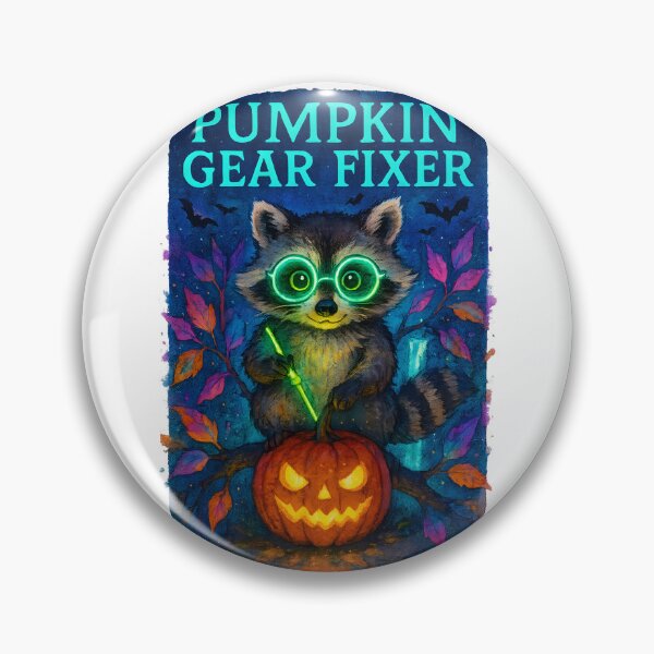 Item preview, Raccoon BMET Halloween Glow Art Print | “Pumpkin Gear Fixer” Biomedical Equipment Technician Decor designed and sold by ClinicalHubs.