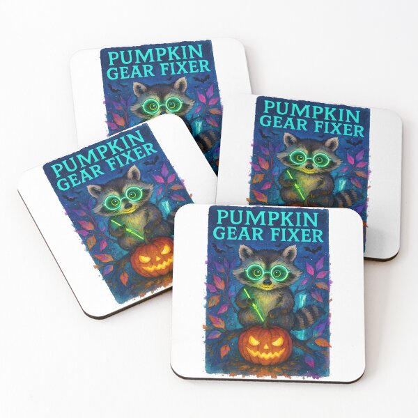 Item preview, Raccoon BMET Halloween Glow Art Print | “Pumpkin Gear Fixer” Biomedical Equipment Technician Decor designed and sold by ClinicalHubs.