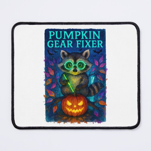 Item preview, Raccoon BMET Halloween Glow Art Print | “Pumpkin Gear Fixer” Biomedical Equipment Technician Decor designed and sold by ClinicalHubs.