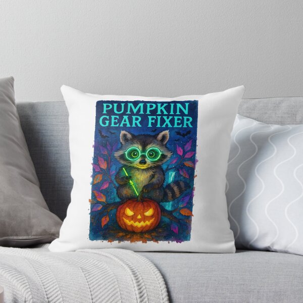 Item preview, Raccoon BMET Halloween Glow Art Print | “Pumpkin Gear Fixer” Biomedical Equipment Technician Decor designed and sold by ClinicalHubs.