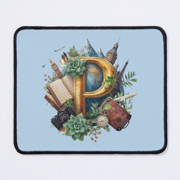 Item preview, Adventure Awaits – Letter P Vintage Travel Monogram | Passport, Pathways & Possibilities designed and sold by AmenAlways.