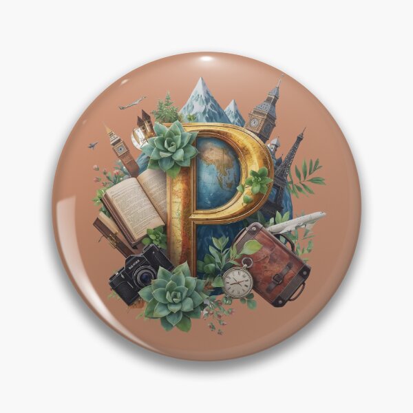 Item preview, Adventure Awaits – Letter P Vintage Travel Monogram | Passport, Pathways & Possibilities designed and sold by AmenAlways.