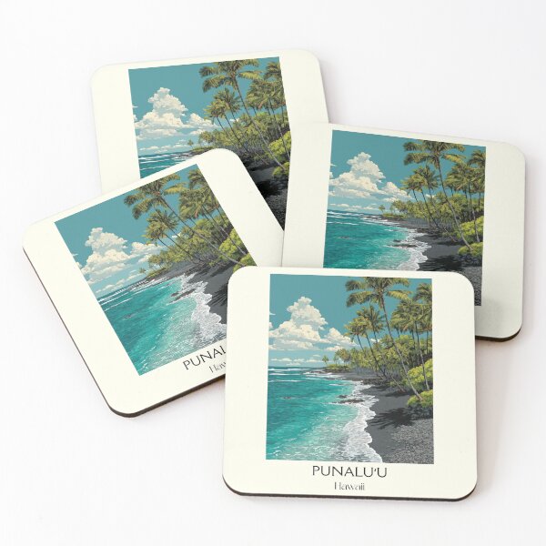 Item preview, Punaluʻu Hawaii Black Sand Beach | Big Island Art Print designed and sold by TuncGK.